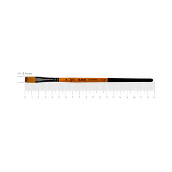 Кисть синтетика плоская Rosa Flame 1368F №4 короткая ручка