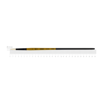 Кисть щетина круглая Rosa Amber 2306R №4 длинная ручка