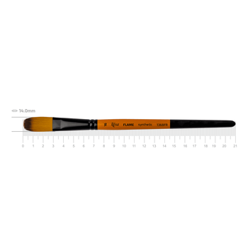 Кисть синтетика овальная Rosa Flame 1368FR №16 короткая ручка