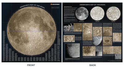 Mapa Celestron Deluxe Folding Moon 93704 składana dwustronna (50234937047)