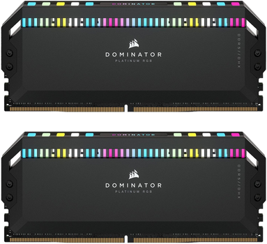 Оперативна пам'ять Corsair DIMM DDR5-6200 32768MB PC5-49600 (Kit of 2x16384MB) Dominator Platinum RGB Black (CMT32GX5M2X6200C36)