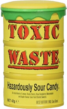 Жувальні цукерки Toxic Waste Жовта бочка 42 г (0089894834106)
