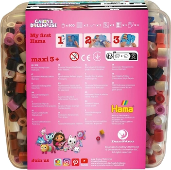 Mozaika Hama Gabby's Dollhouse Maxi Beads and Pegboard 900 elementów (0028178087548)