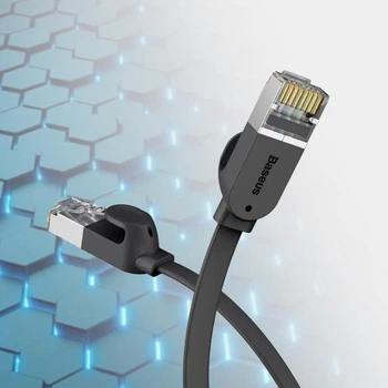 Сетевой кабель Ethernet патч-корд UTP Cat6 High Speed Gigabit Network Cable BASEUS RJ45 3m Black