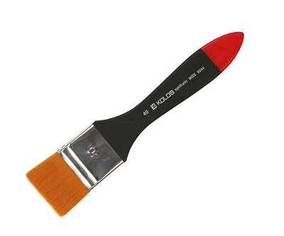 Кисть синтетика флейц Kolos Synthetic Wide 8044 № 40 короткая ручка (4280440040)