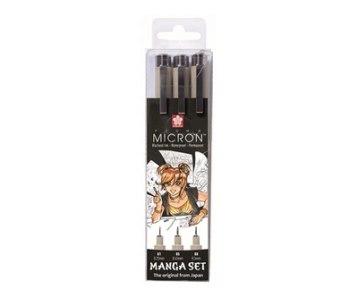 Набор лайнеров Sakura Pigma Micron Manga 3 шт (POXSDKMAN3)
