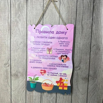Постер «Правила дому» 29х18 см