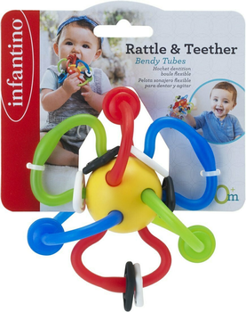 Прорізувач B-Kids Infantino Rattle & Teether Bendy Tubes (773554048858)