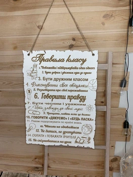 Постер «Правила класу » 29х18 см