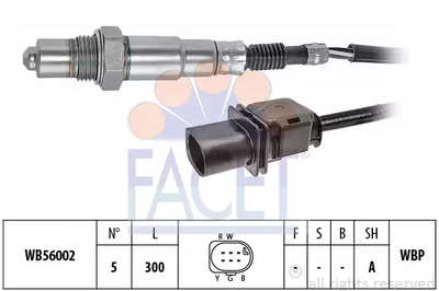 Лямбда-зонд (5 конт./300 мм) Berlingo 1.6VTi 09-/207 1.4/1.6 07-, FACET (108463)