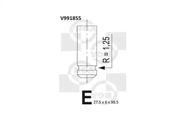 Клапан впускний Combo 1.7Di/CDTi 01-, BGA (V991855)