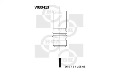 Клапан впускний Golf/Passat 1.8/2.8 i 96-, BGA (V033413)