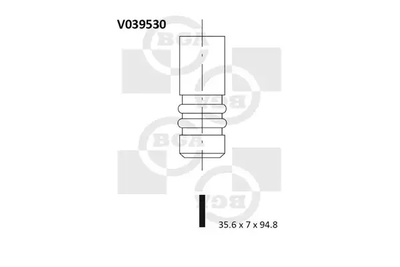 Клапан впускний Caddy II 1.4/1.6 i 95-, BGA (V039530)