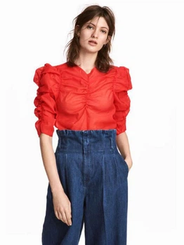 Блузка жіноча H&M 5946189b88 32 Червона (KC1000000031824)