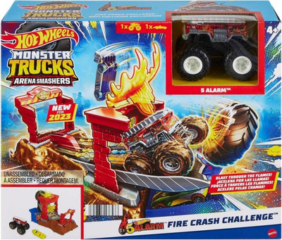Ігровий набір Hot Wheels Monster Trucks Arena Smashers 5-Alarm Crash Challenge (1947351365370)