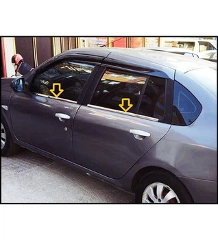 Нержавіюча окантовка стекол для Renault Symbol (2008-2013) - Комплект з 4-х штук