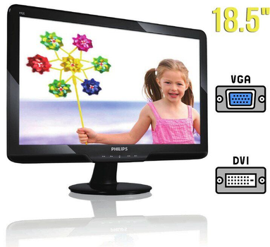 Монитор Philips 192E2 / 18.5" (1366x768) TN / VGA, DVI / VESA 100x100 б/у