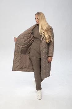 Пальто Miorichi Мира 52 Бежевий (01189-brown52)