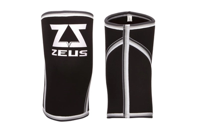 Наколенники ZEUS Classic 7мм для тяжелой атлетики пара с сумкой неопрен черный size L