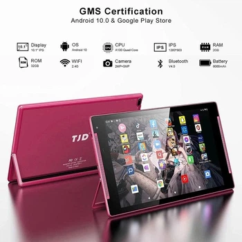 Планшет 10" TJD 1011QU 2/32Gb 4 ядра IPS Android 10 6000 mAh Wi-Fi