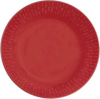 Тарілка обідня Aida Life in Colour Confetti Chili з рельєфною порцеляною 24 см (5709554134661)