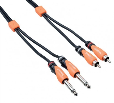 Коммутационный кабель 2xJack 6,3 mono — 2xRCA BESPECO SLY2JR300 3м