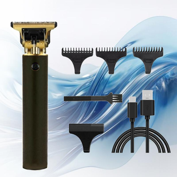 Машинка для стрижки волос аккумуляторная 4 насадки для окантовки Clipper Vintage T9 черная