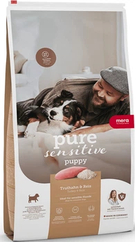 Сухой корм для щенков и кормящих самок Mera Puppy с индейкой и рисом 1 кг (4025877563263)