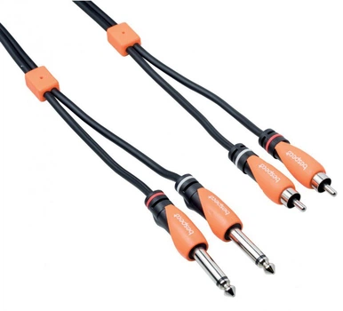 Коммутационный кабель 2xJack 6,3 mono — 2xRCA BESPECO SLY-2JR500 5м
