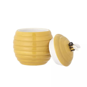 Pojemnik do przechowywania miodu ceramiczny Bloomingville mini Alfred Yellow 330 ml (5711173318391)