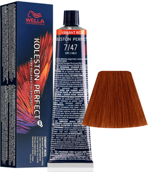Стійка фарба для волосся Wella Koleston Perfect Me + Vibrant Reds 7 - 47 Medium Blonde Red Brown 60 мл (8005610648842)