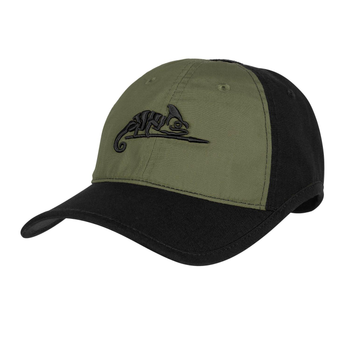 Бейсболка тактична Logo Cap One Size Polycotton Ripstop Helikon-Tex Black / Olive Green