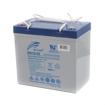 Акумуляторна батарея Ritar AGM DC12-55, Gray Case, 12V 55Ah