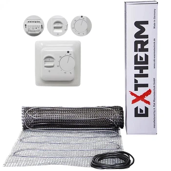 Нагревательный мат Extherm 6 м2 + механический терморегулятор RTC 70