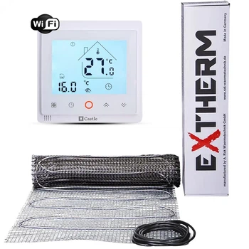 Нагревательный мат Extherm 0.5 м2 + Wi-Fi терморегулятор PWT 002