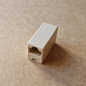 З'єднувач згонка RJ45 UTP 5e (8pin) подовжувач витої пари Бежевий