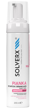 Pianka do mycia i demakijażu Solverx Sensitive Skin for Women skóra wrażliwa i naczyniowa 200 ml (5907479384417)