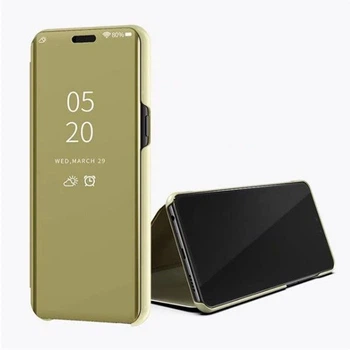 Чехол-книжка Mirror для Poco X6 Pro 5G Зеркальная Золотой