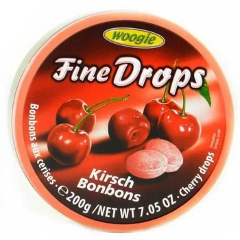 Леденцы драже Woogie Fine Drops вишня 200г