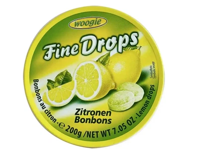 Льодяники драже Woogie Fine Drops лимон 200г