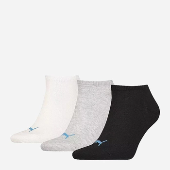 Набір жіночих шкарпеток 3 пари Puma Unisex Sneaker Plain 3P 90680773 35-38 Чорний/Сірий/Білий (8720245486514)