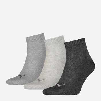 Набір жіночих шкарпеток 3 пари Puma Unisex Quarter Plain 3p 90697820 35-38 Сірий (8718824385006)