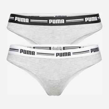 Набор жіночих трусиків-стрінгів 2 штуки Puma Women String 2p Hang 90785005 S Сірий (8718824911724)