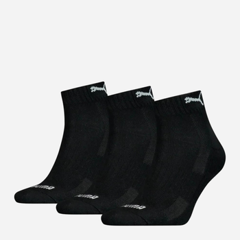 Набір жіночих шкарпеток 3 пари Puma Cushioned Quarter 3P Unisex 90794301 35-38 Чорний (8720245028912)