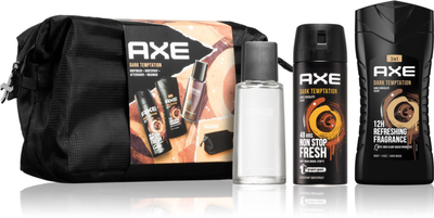 Набори для догляду за шкірою Axe Dark Temptation Дезодорант і спрей для тіла 150 мл + гель для душу 250 мл + тонік після гоління 100 мл (8720182496812)