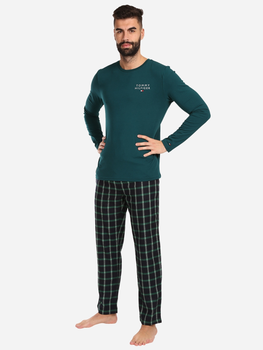 Піжама (лонгслів + штани) чоловіча бавовняна Tommy Hilfiger UM0UM03130 XL Зелена (8720645422402)