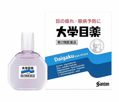 Капли для глаз против воспаления с цинком Santen Sante Daigaku 15мл