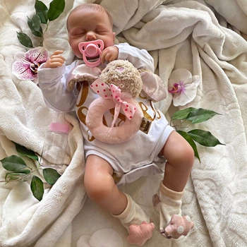 Реалистичная льлька новорожденная девочка Reborn Baby Doll 45 см