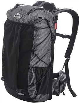 Рюкзак туристический Naturehike Rock NH19BP095 60 л + 5 л Графит в клетку (6927595761649)