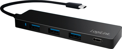 Hub USB-C LogiLink UA0311 USB 3.2 Gen1x1 USB-C 4-Port Black